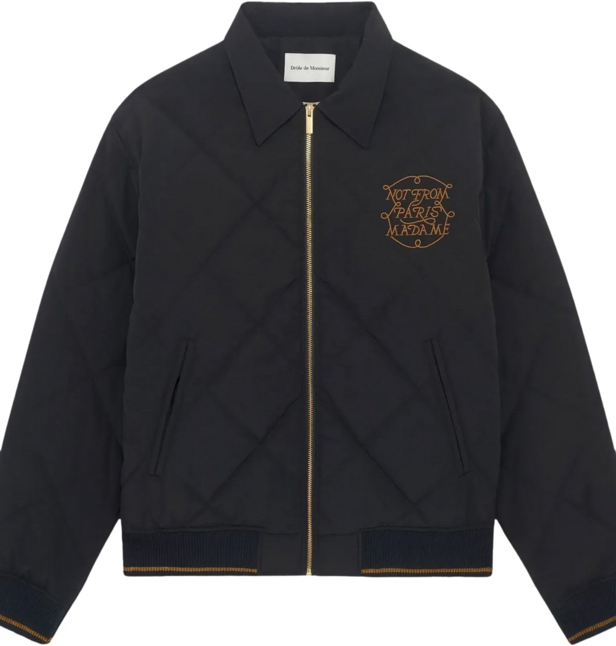 Drôle de Monsieur SLOGAN TRESSES LOGO BOMBER JACKET Zwart