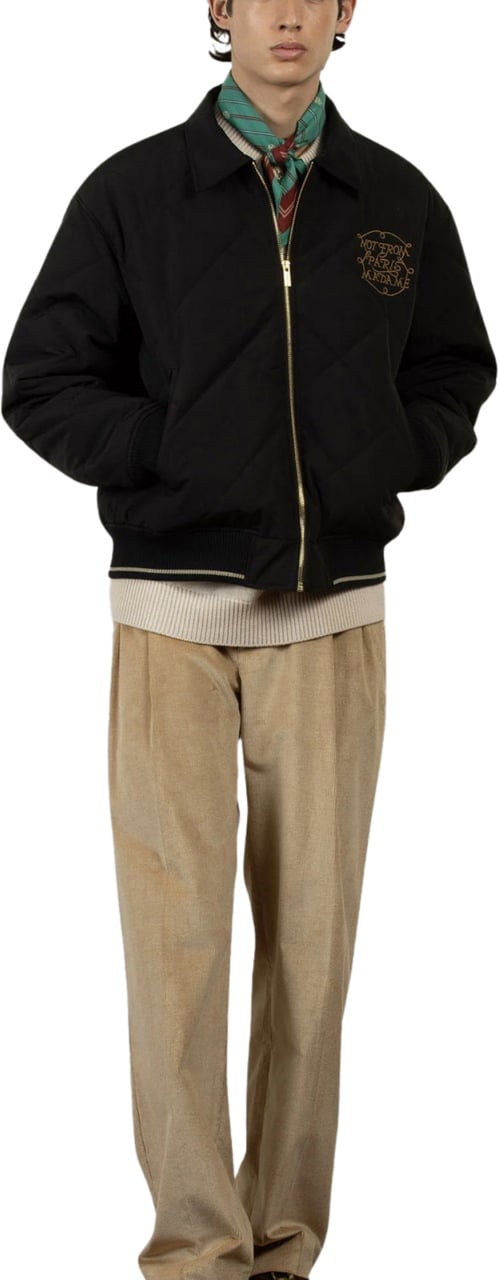Drôle de Monsieur SLOGAN TRESSES LOGO BOMBER JACKET Zwart
