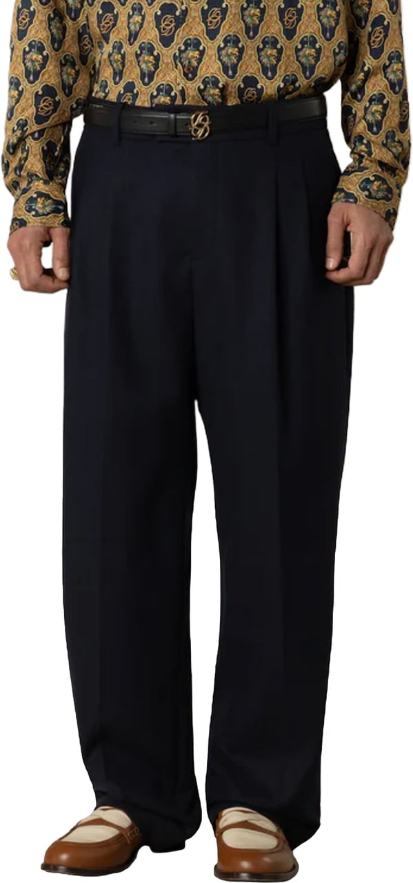 Drôle de Monsieur FLANNEL GOLFER PANTS Navy