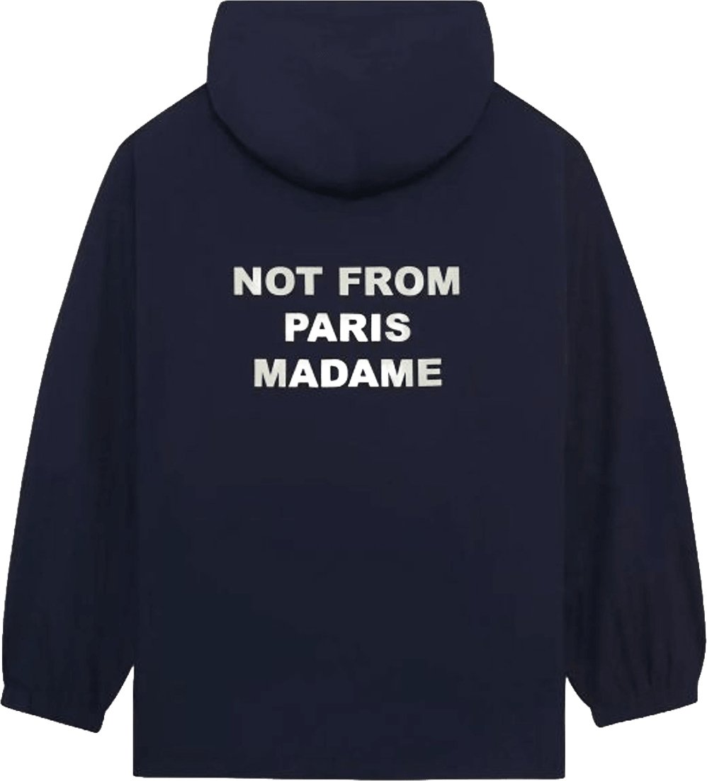 Drôle de Monsieur SLOGAN ZIP THROUGH HOODIE Navy