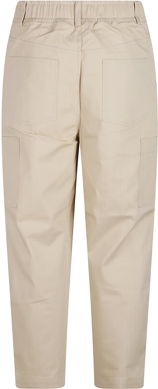 Drôle de Monsieur Cropped Twill Pant Brown Bruin