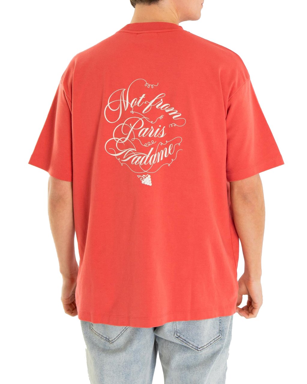 Drôle de Monsieur Heren Slogan Vignes T-Shirt Rood Rood