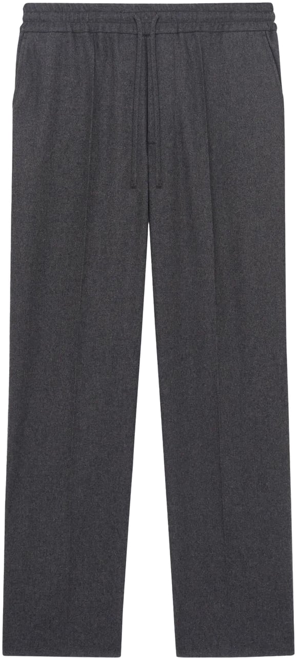 Drôle de Monsieur Heren Le Pantalon Élastiqué Flanelle Grijs