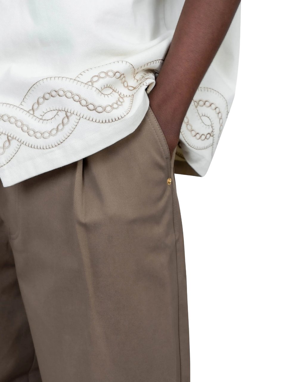 Drôle de Monsieur Trousers Beige Taupe