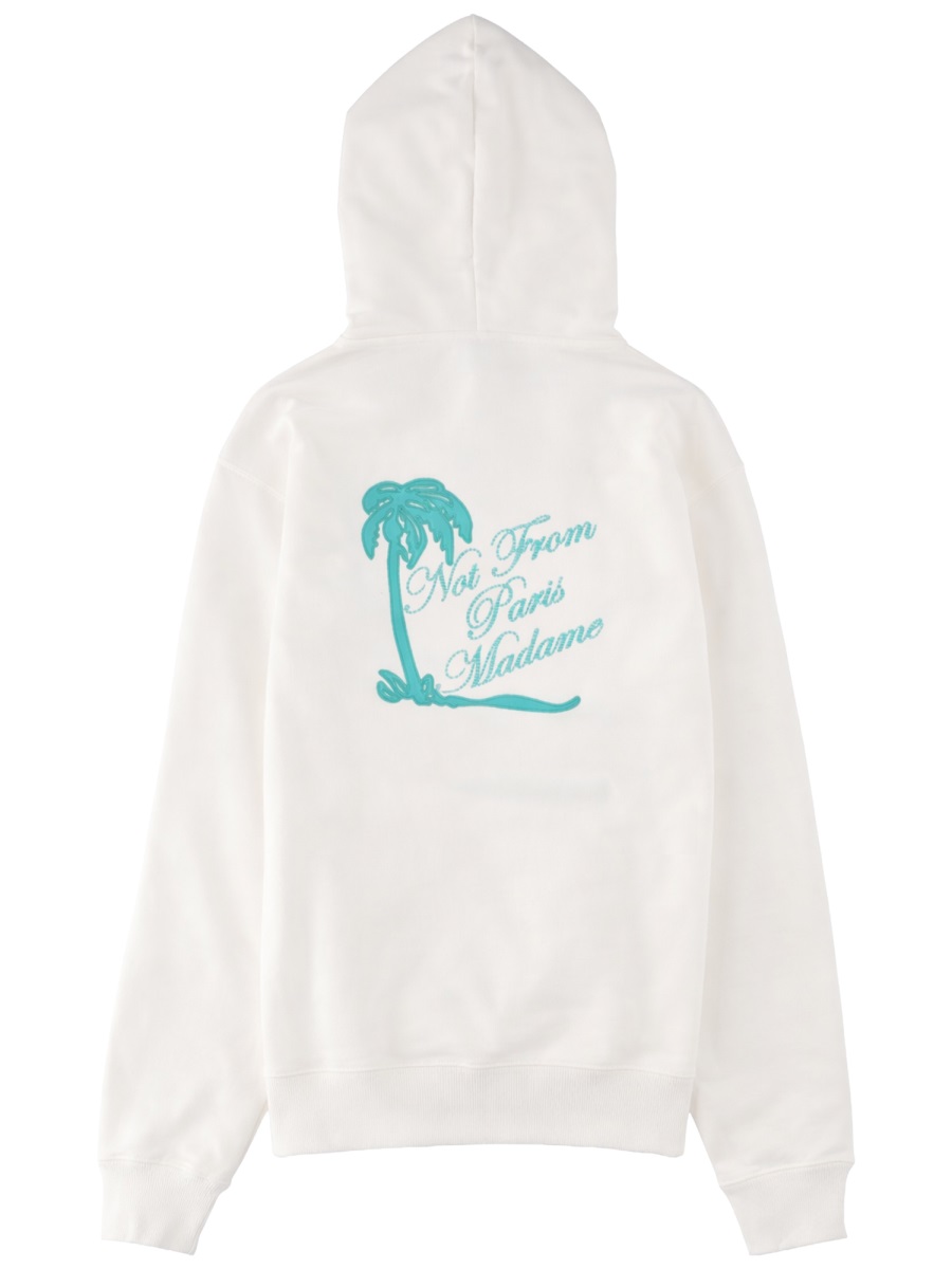 Drôle de Monsieur White Slogan Palmiers Palm Hoodie Wit