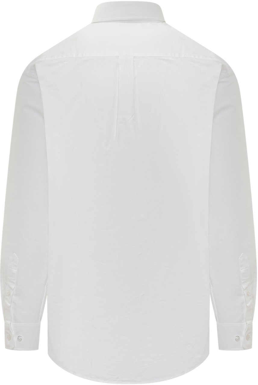 Drôle de Monsieur Camicia Logo Ricamato Wit