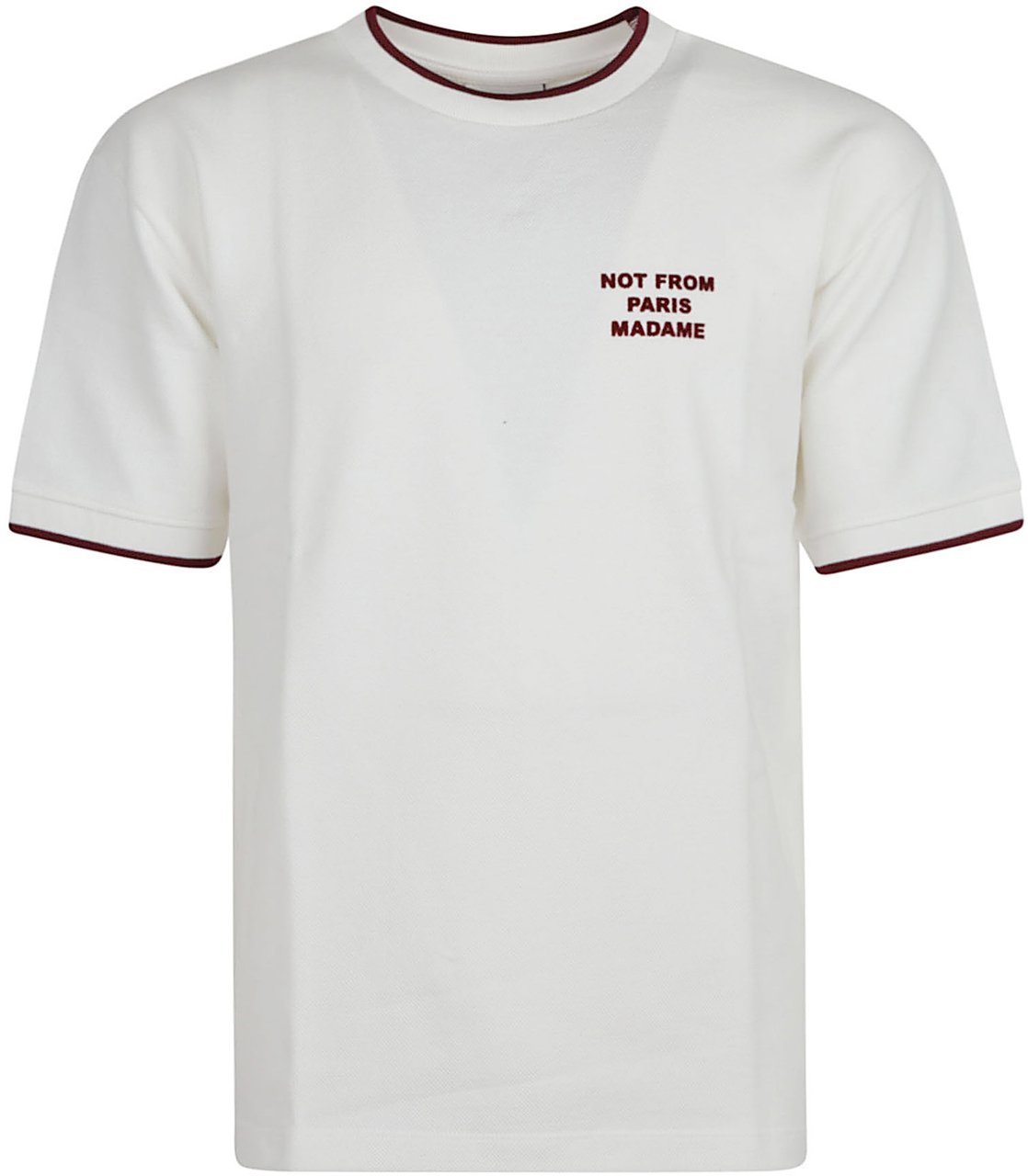 Drôle de Monsieur Pique` Slogan T-shirt White Wit