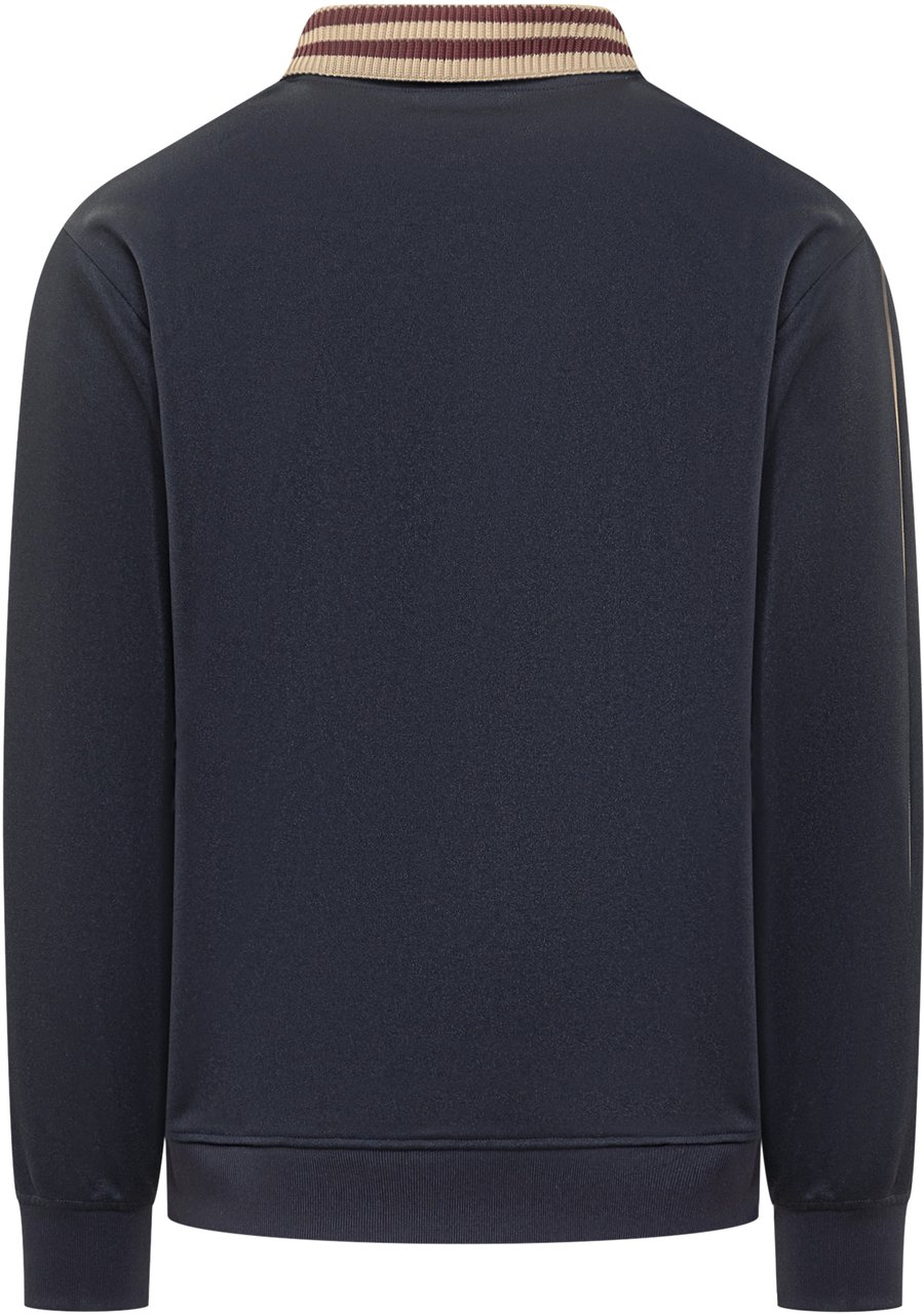 Drôle de Monsieur Drole De Monsieur Polo con Colletto a Contrasto Blauw