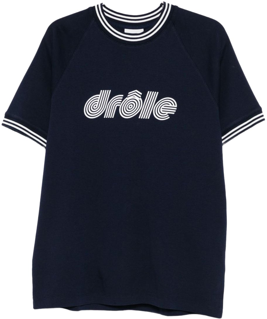Drôle de Monsieur T-Shirts And Polos Blue Blauw