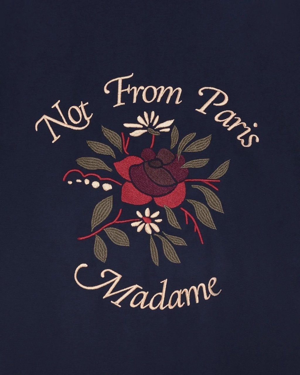 Drôle de Monsieur Heren Bomber Slogan Rose Blauw