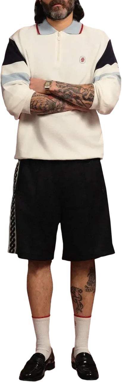 Drôle de Monsieur Heren Polo D Miroir Color Block Wit