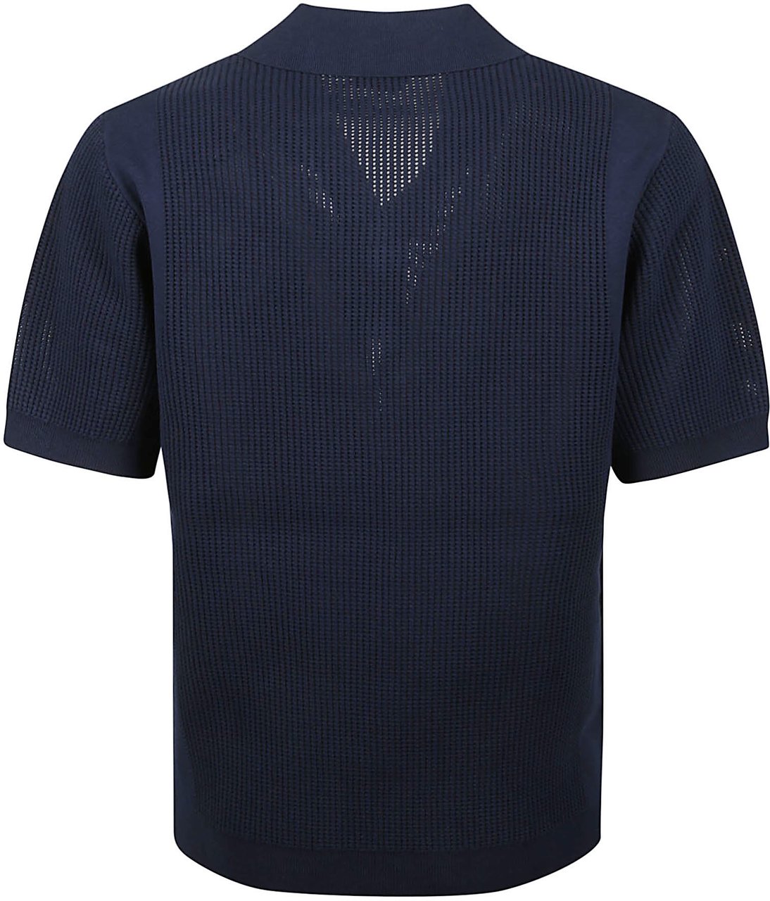 Drôle de Monsieur Short Sleeve Monogramme Polo Shirt Blue Blauw