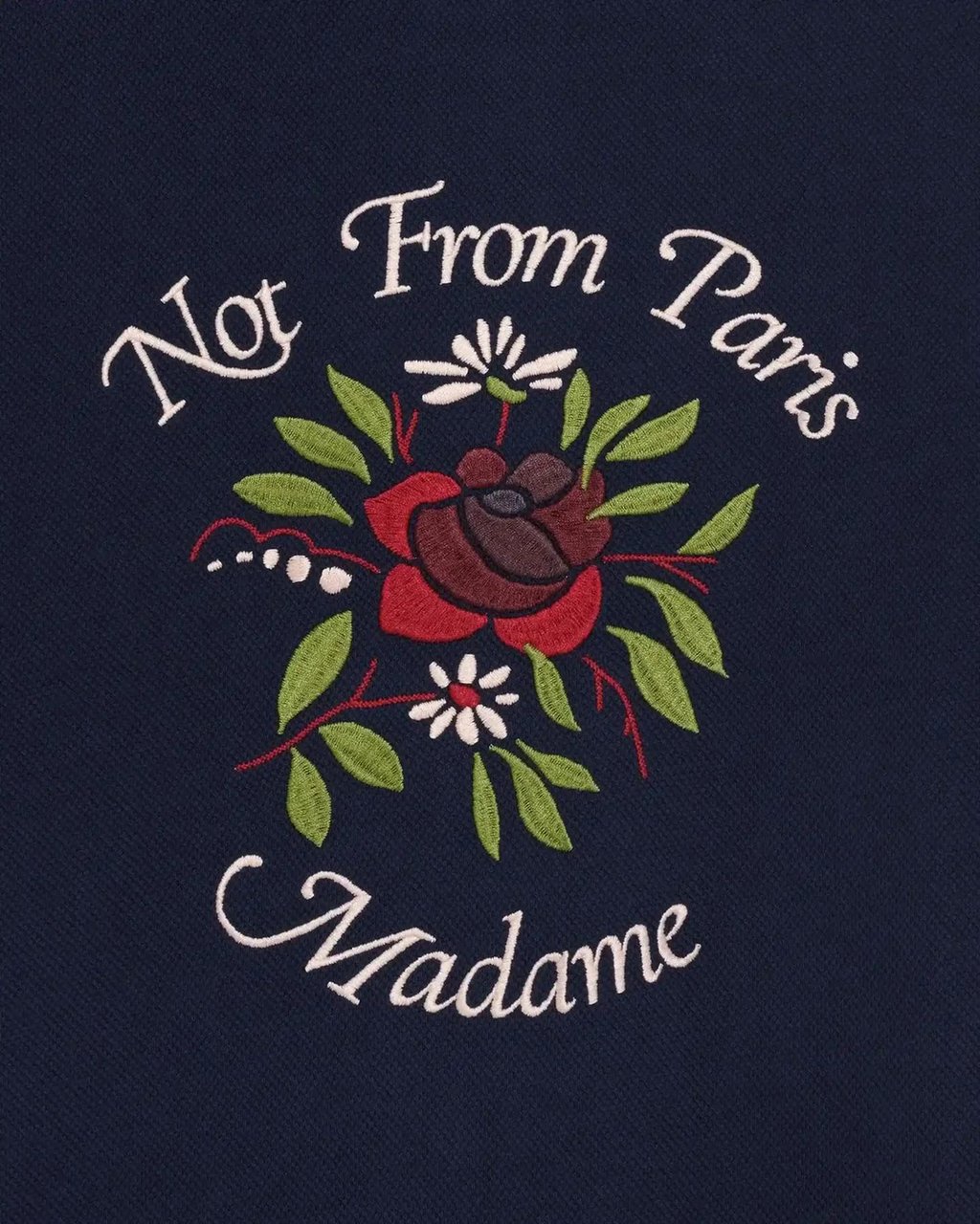 Drôle de Monsieur Heren Chemise Piquée Slogan Rose Blauw