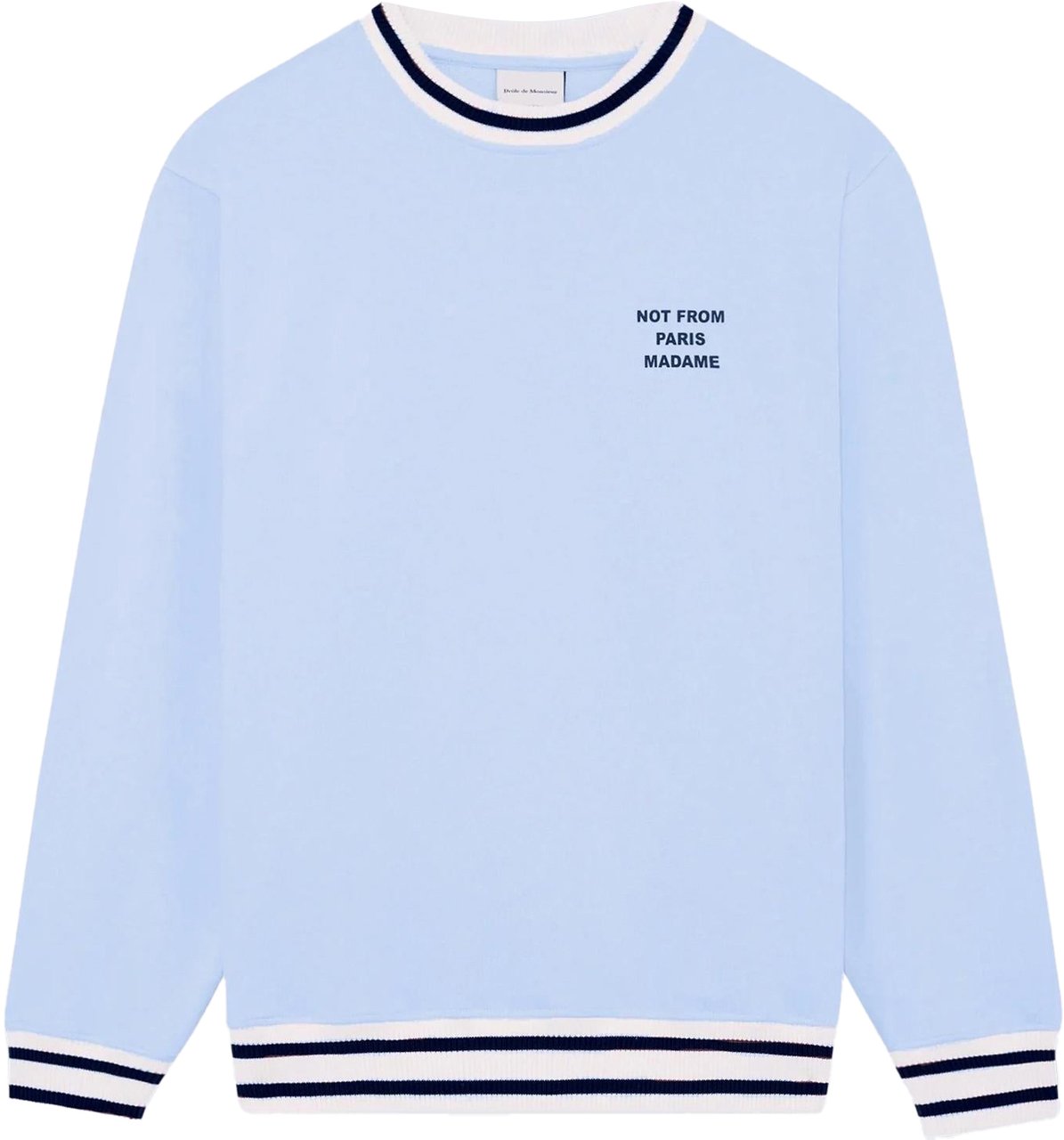 Drôle de Monsieur Heren Sweatshirt Slogan Sport Blauw