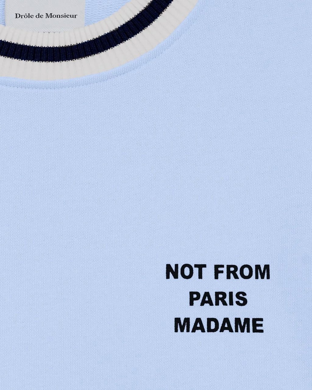 Drôle de Monsieur Heren Sweatshirt Slogan Sport Blauw