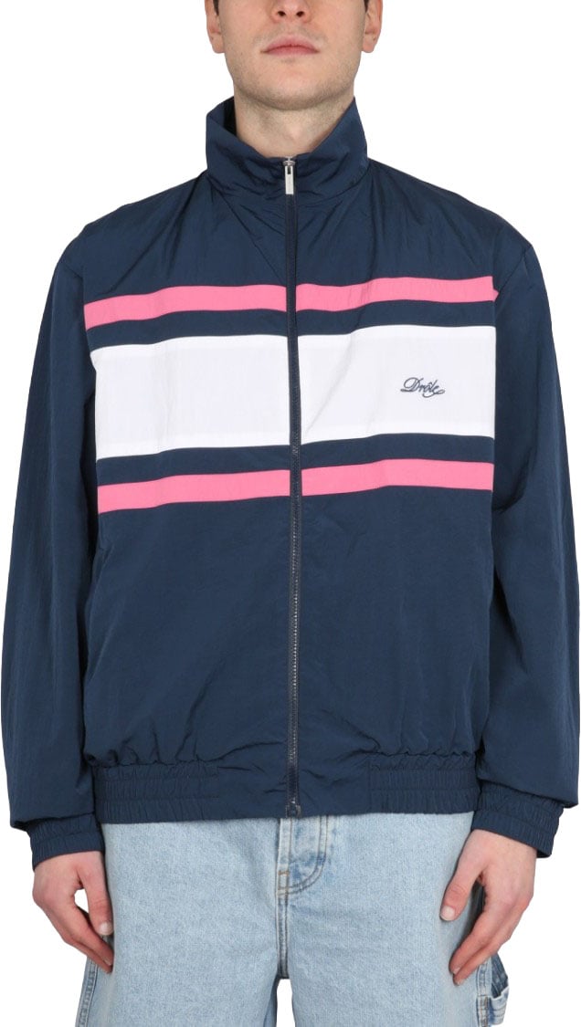 Drôle de Monsieur High Neck Casual Jacket Blauw