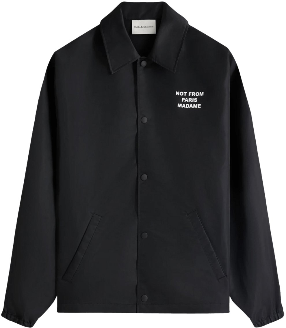 Drôle de Monsieur La Veste Slogan Zwart