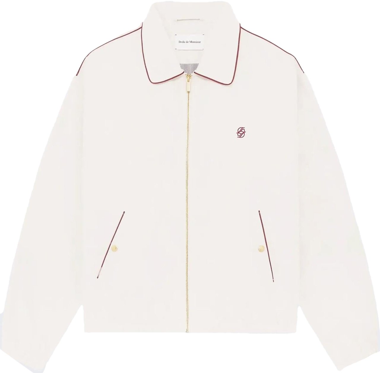 Drôle de Monsieur Heren Blouson Brodé Coton Wit