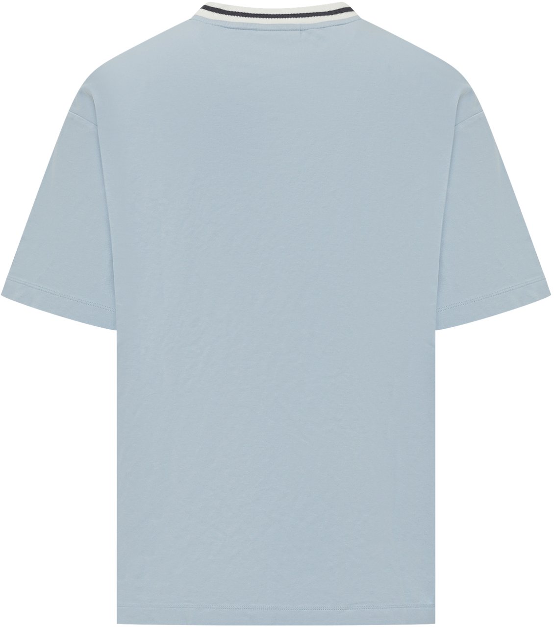 Drôle de Monsieur T-shirt Oversize Con Stampa Testuale Lichtblauw