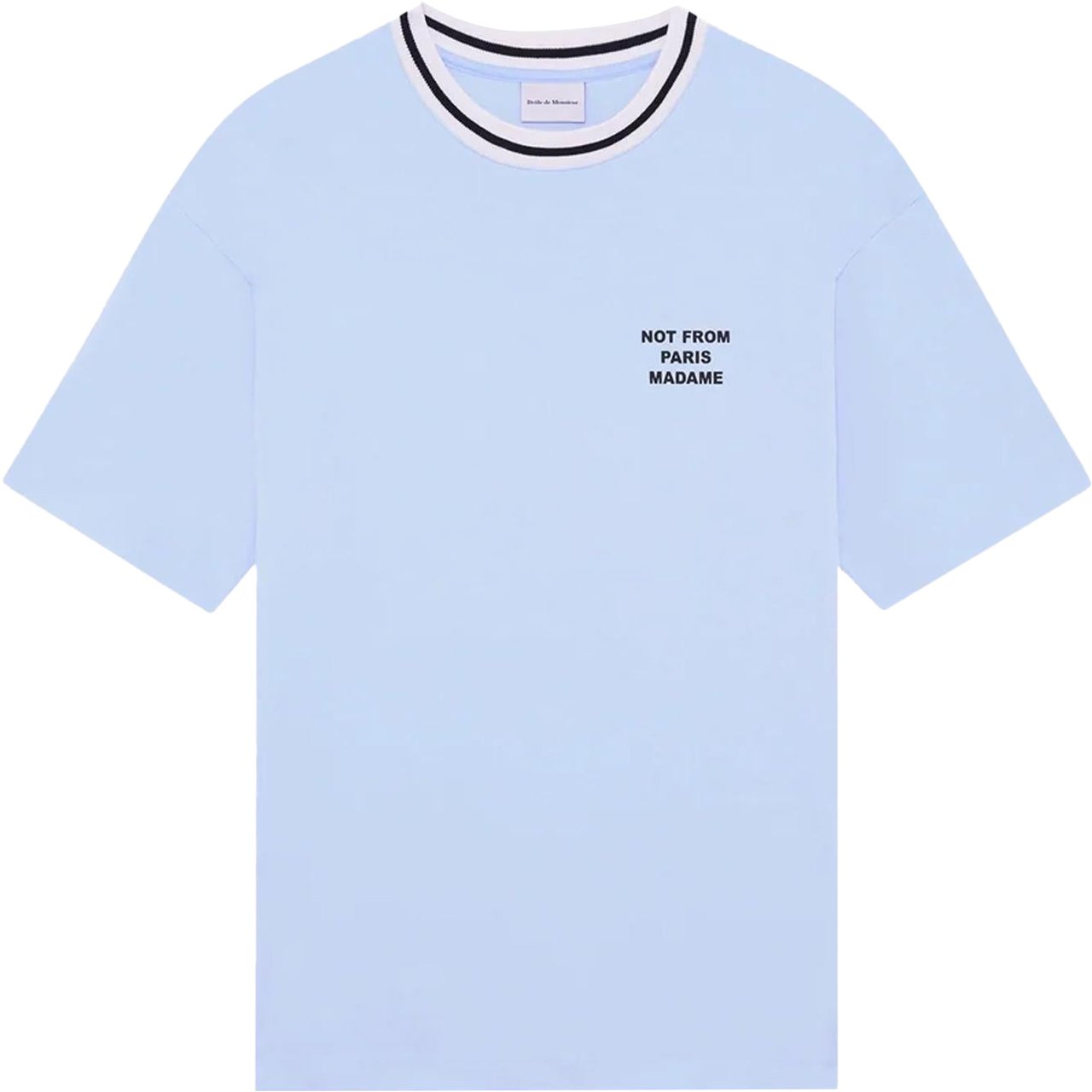 Drôle de Monsieur Heren T-Shirt Slogan Sport Blauw