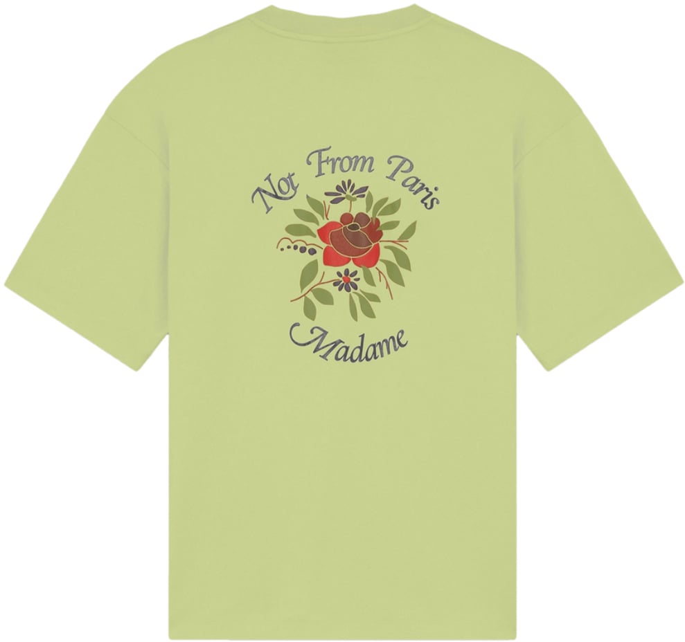Drôle de Monsieur T-Shirt Slogan Rose Olive Green Groen