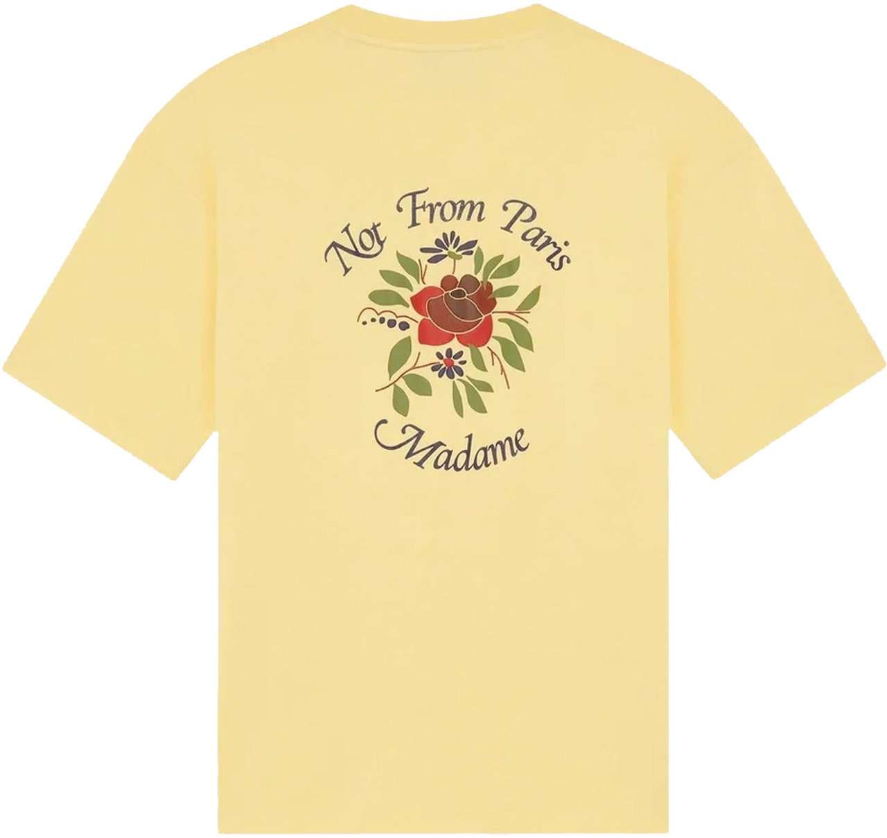 Drôle de Monsieur Heren T-Shirt Slogan Rose Neutraal