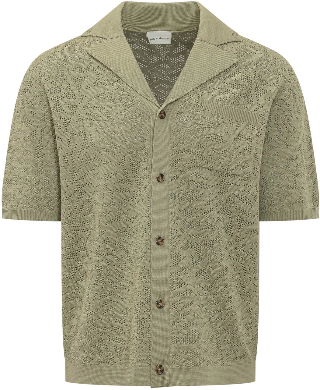 Drôle de Monsieur Camicia in Maglia Verde Salvia Lime