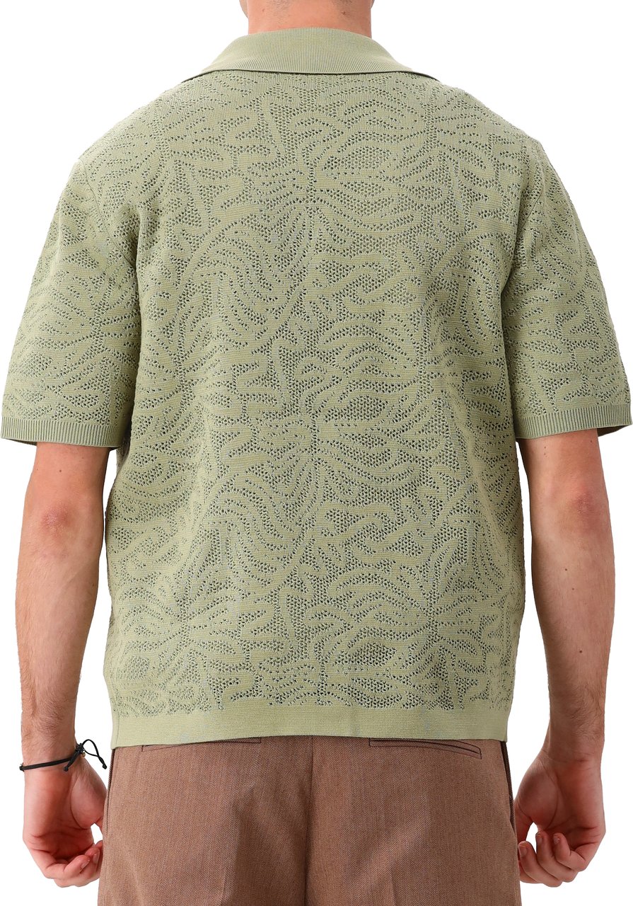 Drôle de Monsieur Overhemd Groen Maille Dentelle Groen