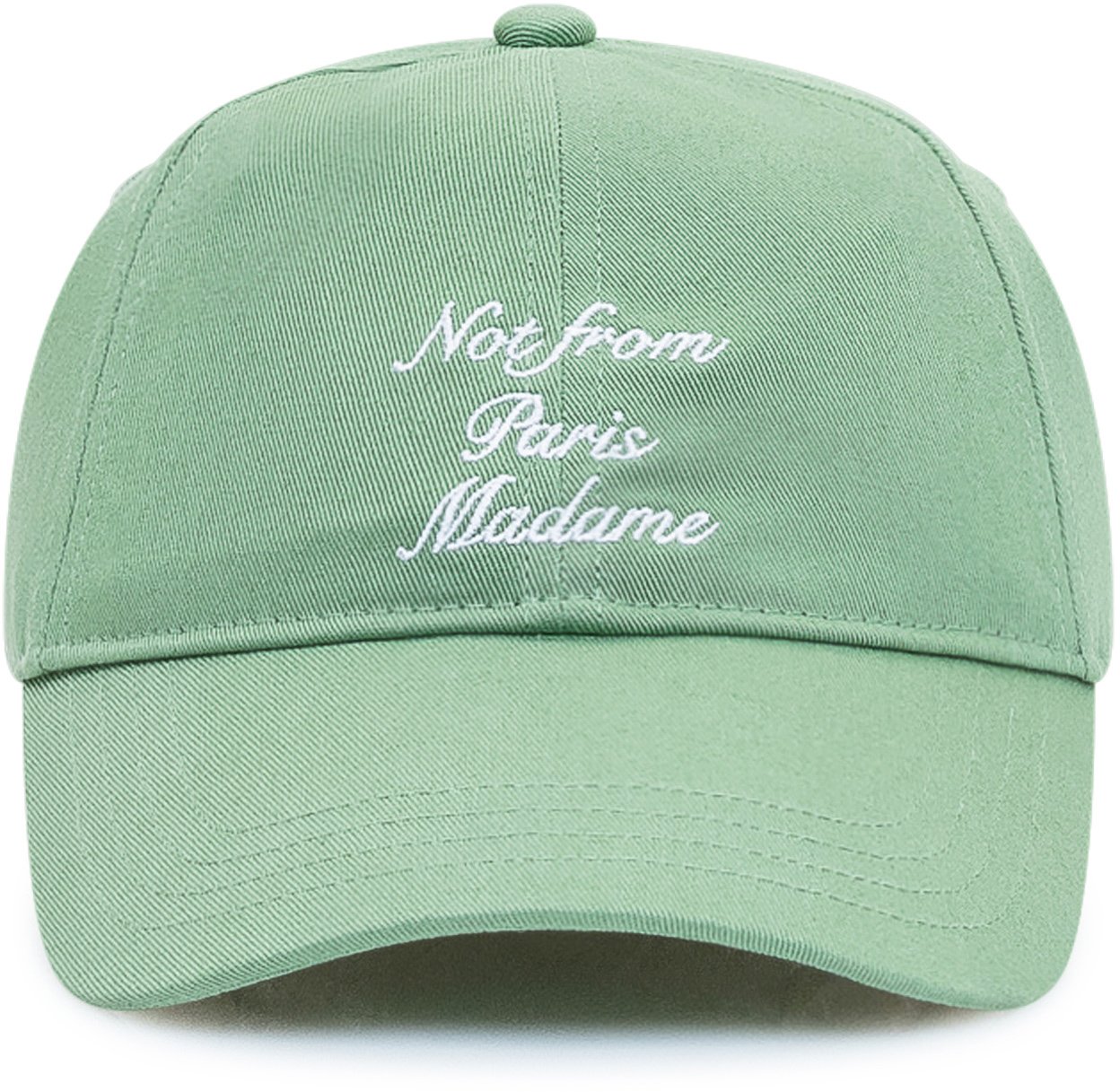 Drôle de Monsieur Cappello con Ricamo Slogan Lime