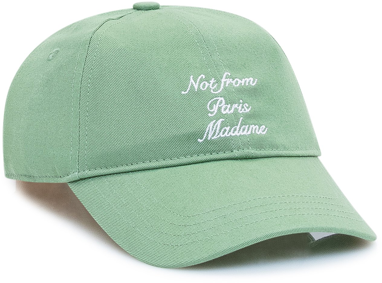 Drôle de Monsieur Cappello con Ricamo Slogan Lime