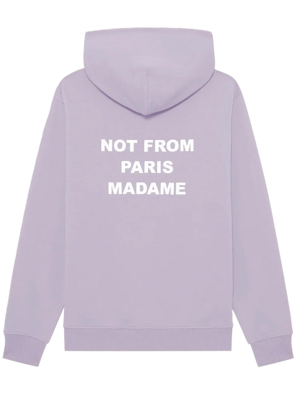Drôle de Monsieur Relaxed-Fit Lavender Hoodie with Slogan Detail Paars
