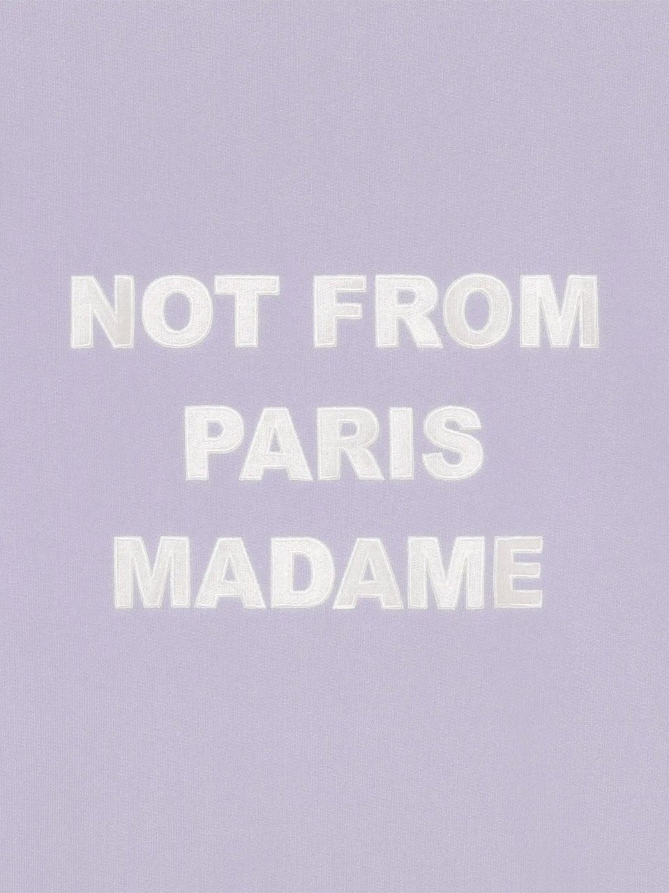 Drôle de Monsieur Relaxed-Fit Lavender Hoodie with Slogan Detail Paars