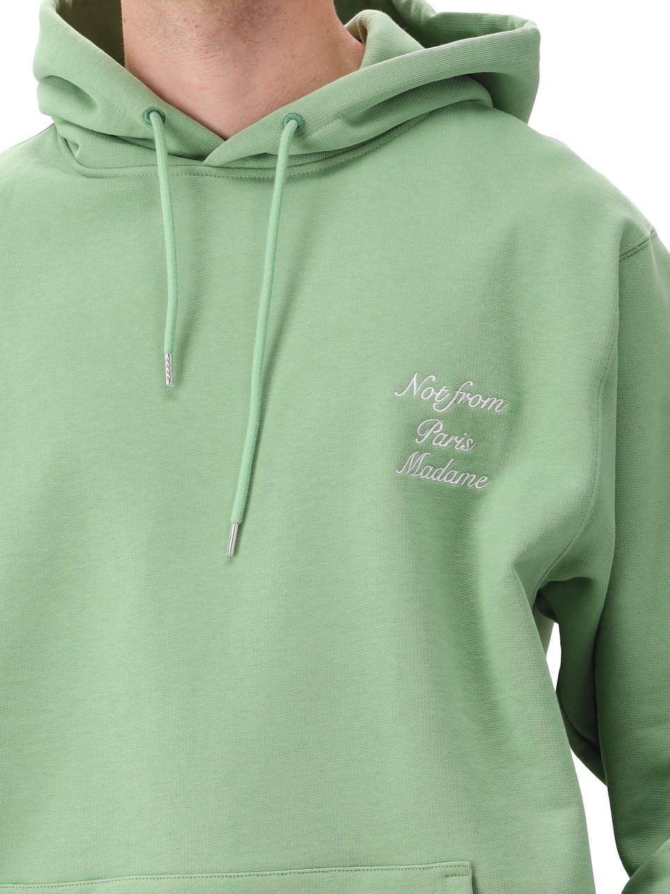 Drôle de Monsieur Drôle de Monsieur Hoodie Groen Slogan Calligraphy Groen