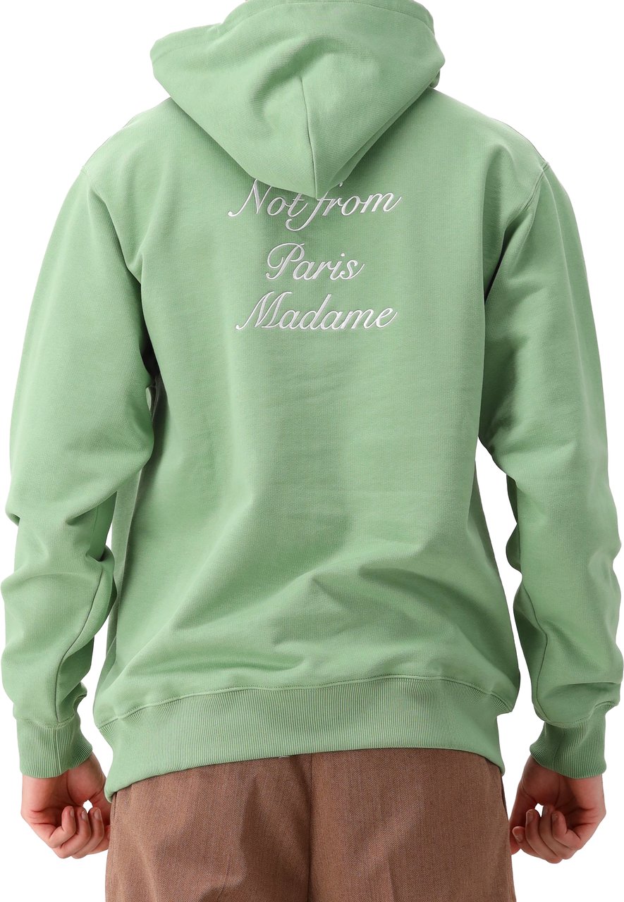 Drôle de Monsieur Drôle de Monsieur Hoodie Groen Slogan Calligraphy Groen
