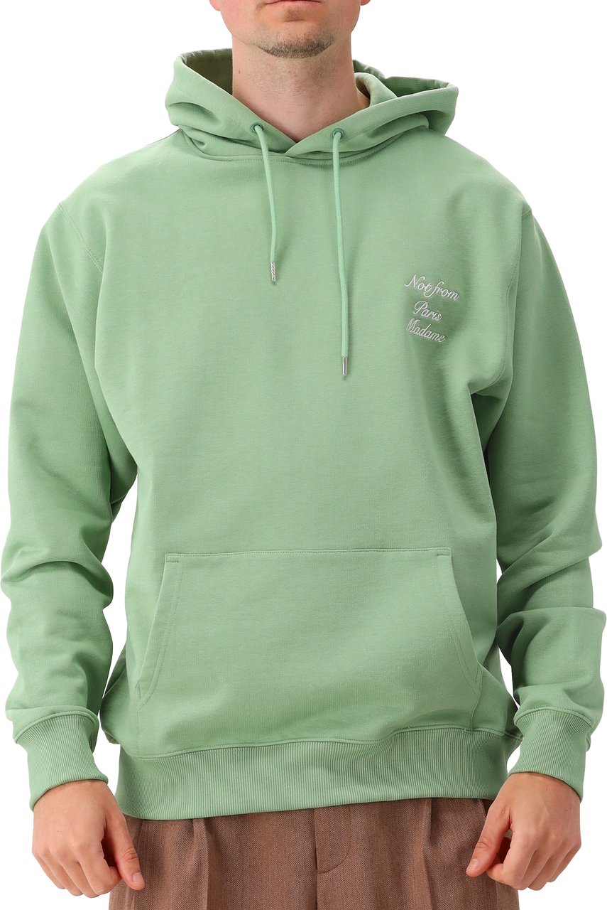 Drôle de Monsieur Drôle de Monsieur Hoodie Groen Slogan Calligraphy Groen