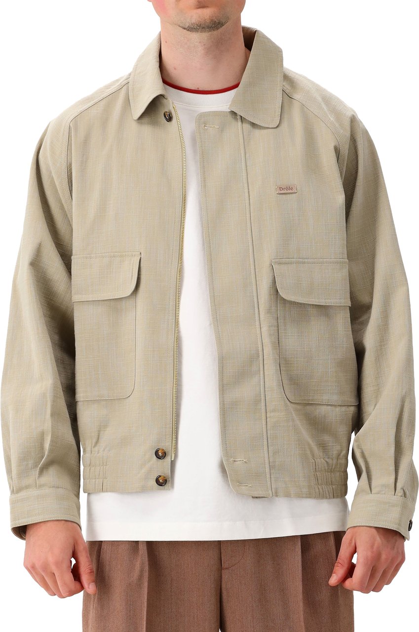 Drôle de Monsieur Overshirt Khaki Raglan Groen