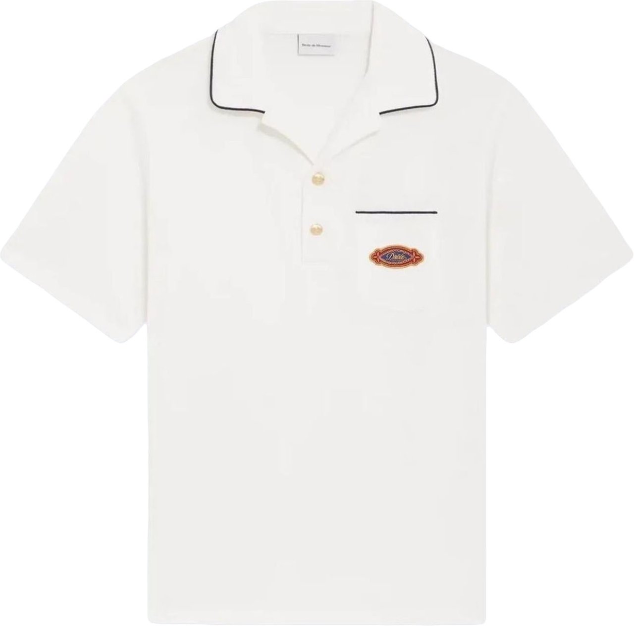 Drôle de Monsieur Drole De Monsieur Heren Polo Drôle Patch Wit