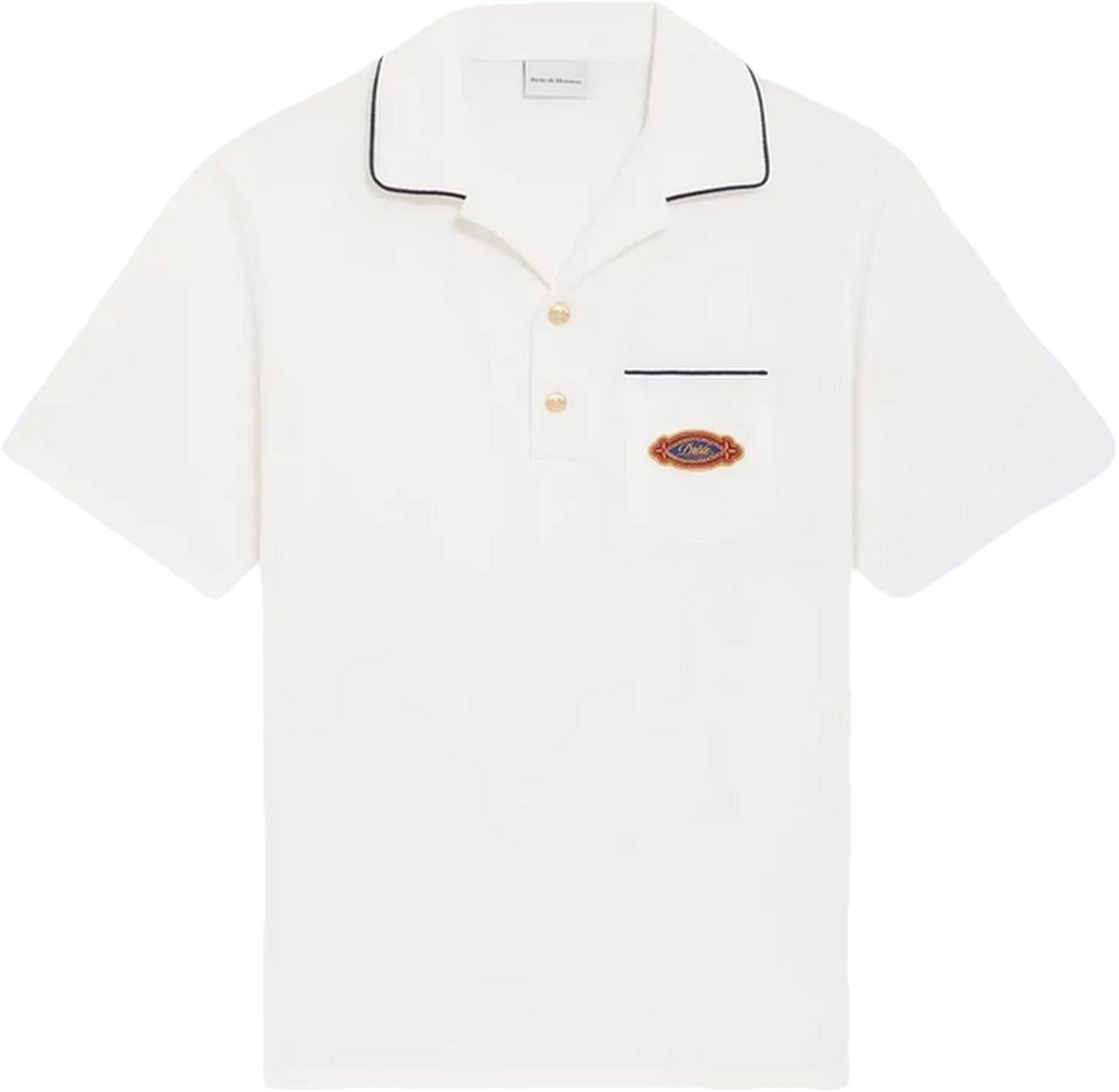 Drôle de Monsieur Heren Polo Drôle Patch Wit