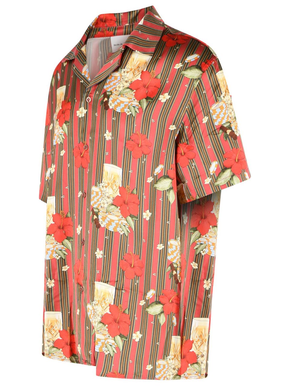 Drôle de Monsieur Multicolored 'Hibiscus Club' Shirt Neutraal