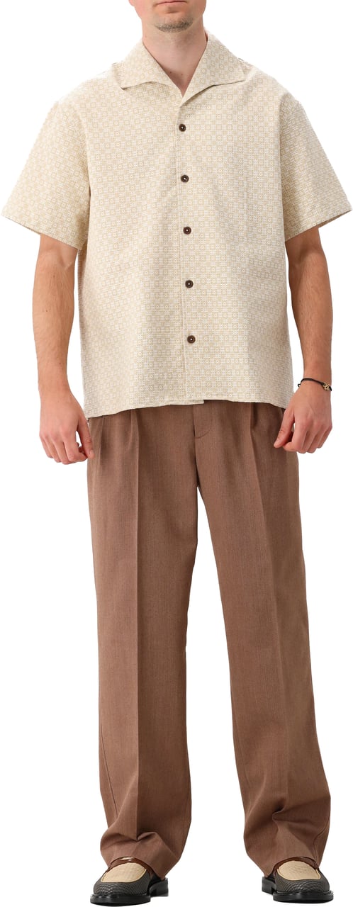 Drôle de Monsieur Overhemd Beige Graphique Beige
