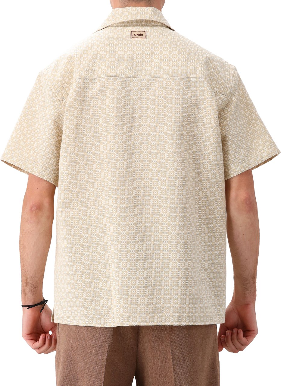 Drôle de Monsieur Overhemd Beige Graphique Beige