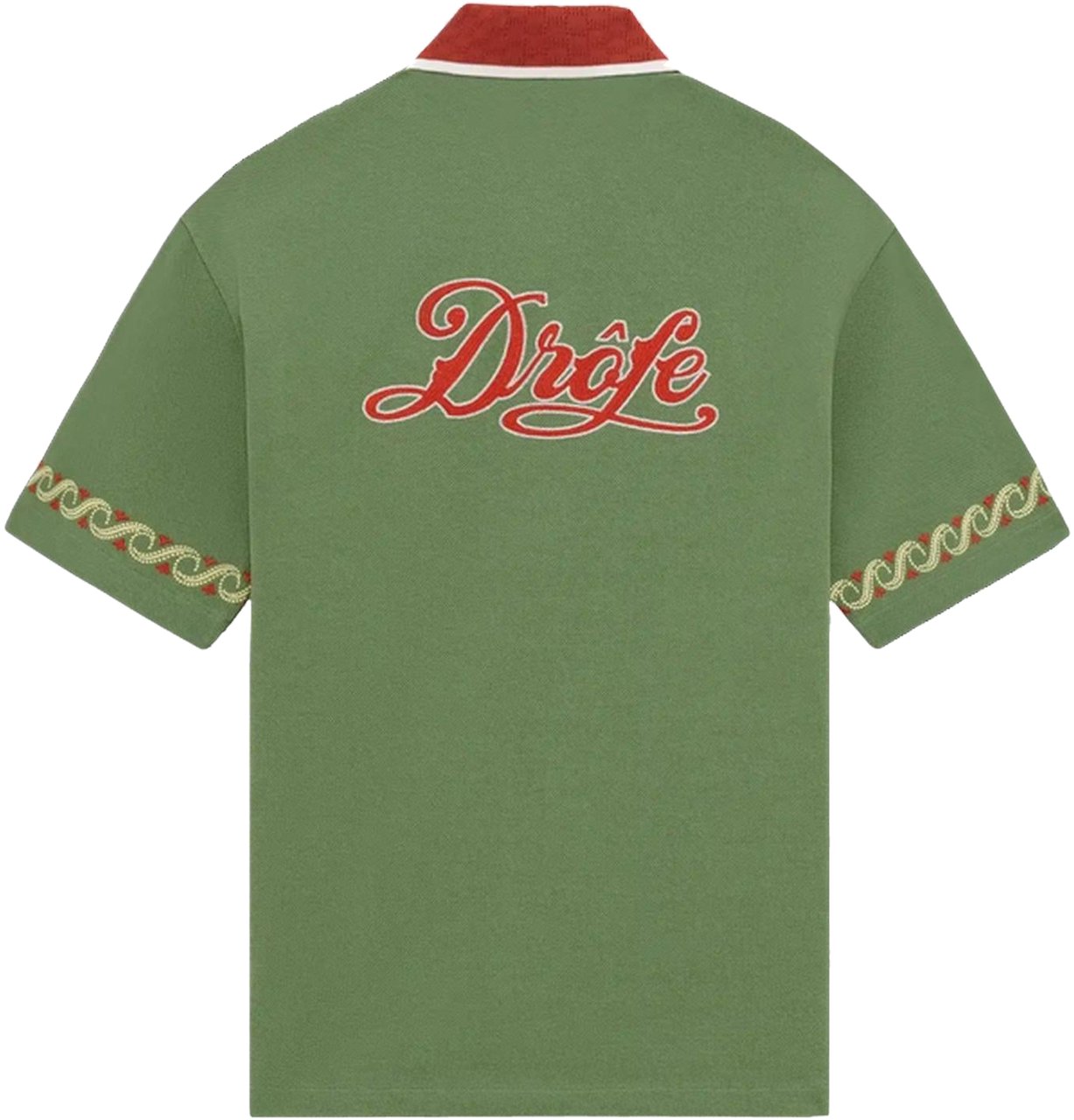 Drôle de Monsieur Heren Chemise Drôle Sport Brodée Groen