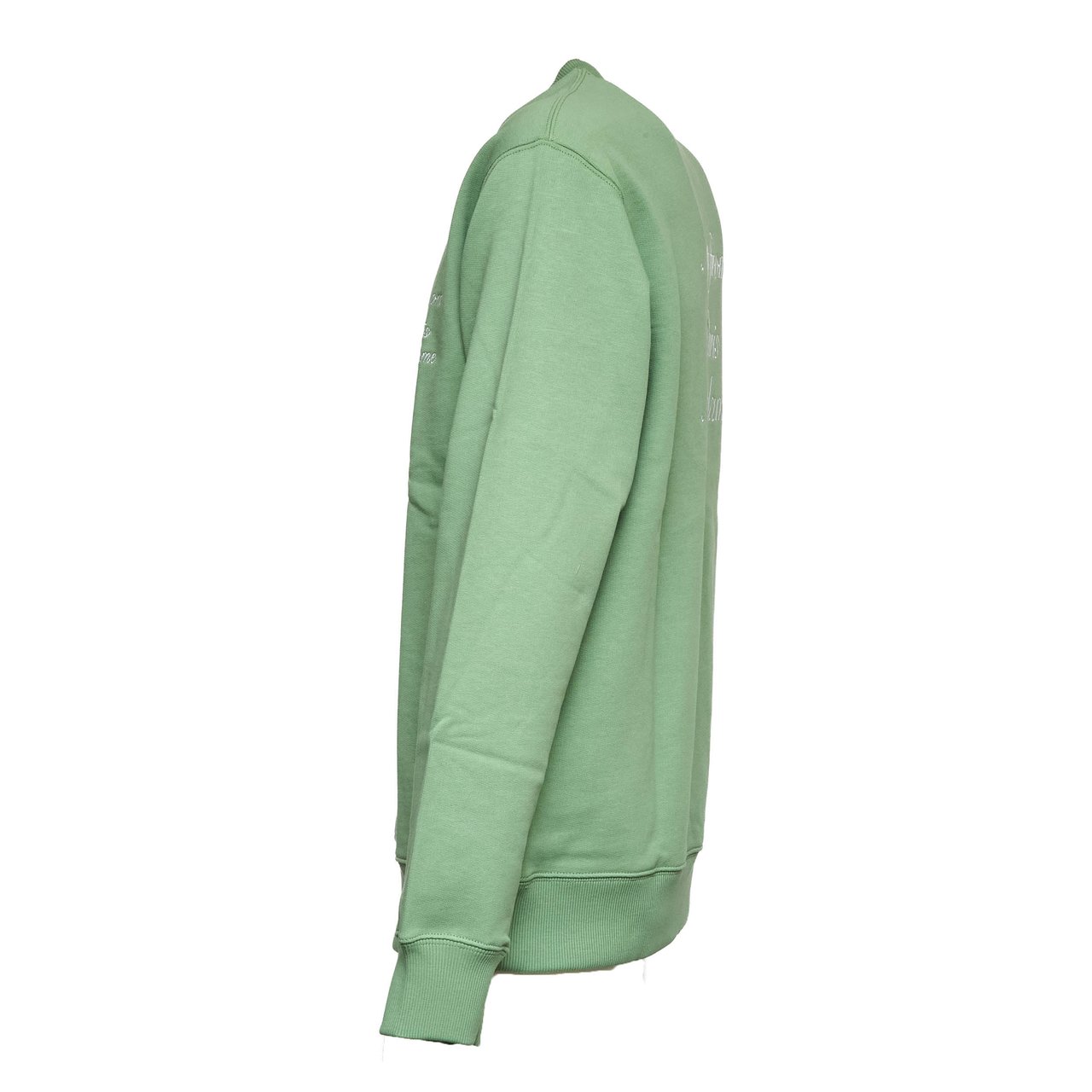 Drôle de Monsieur Le Sweatshirt Calligraphy Embroidered Sweatshirt Groen