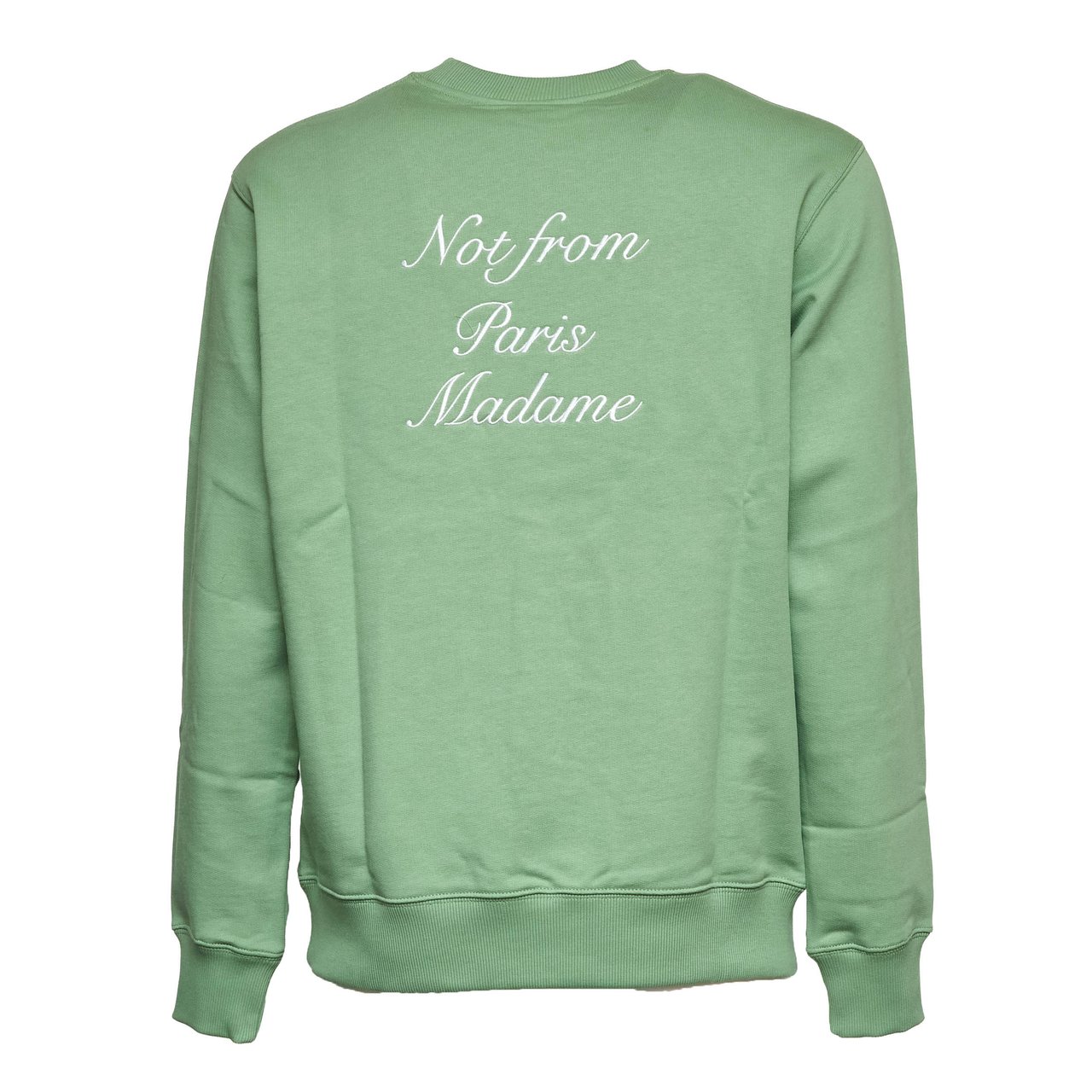 Drôle de Monsieur Le Sweatshirt Calligraphy Embroidered Sweatshirt Groen