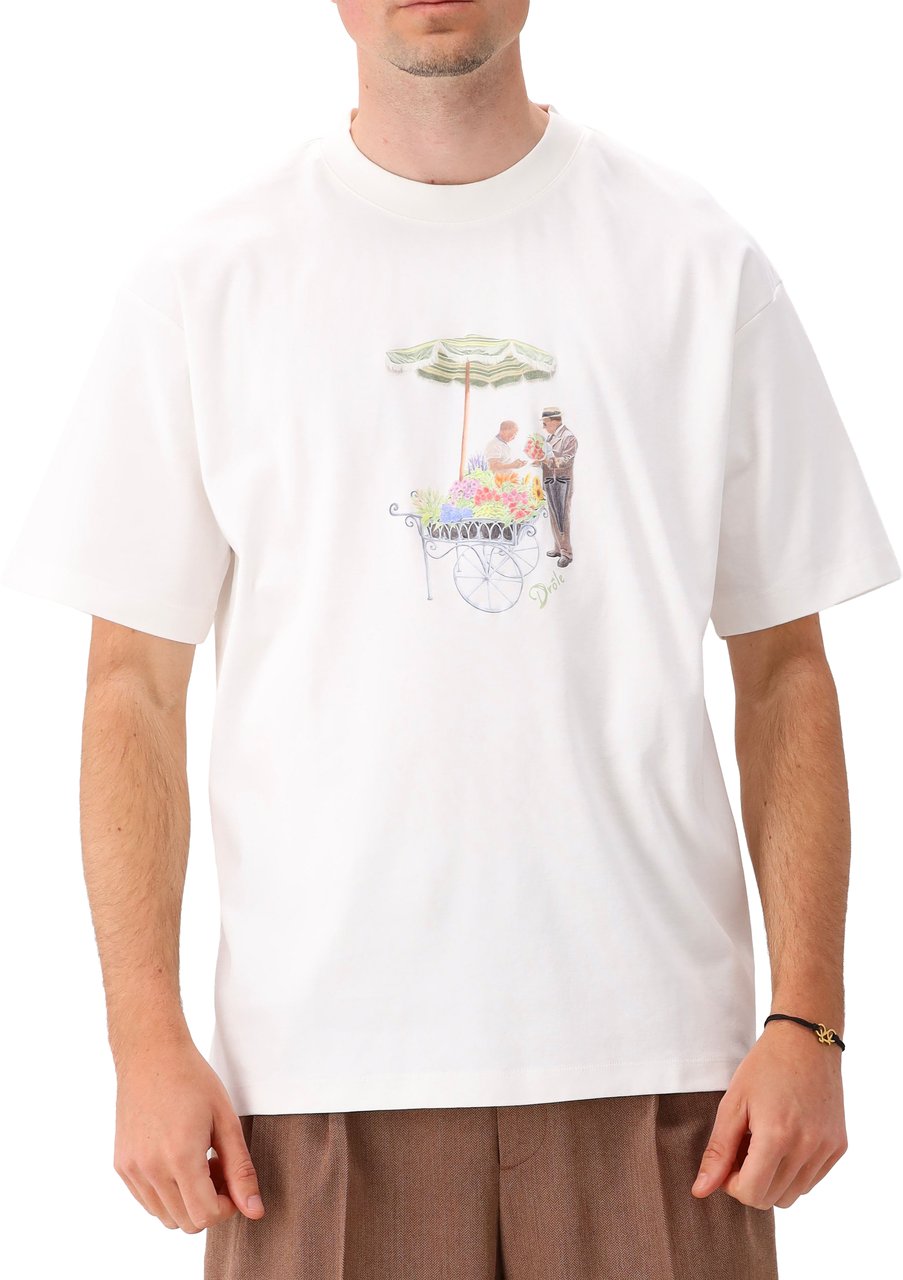Drôle de Monsieur Drôle de Monsieur T-shirt Wit Fleuriste Wit