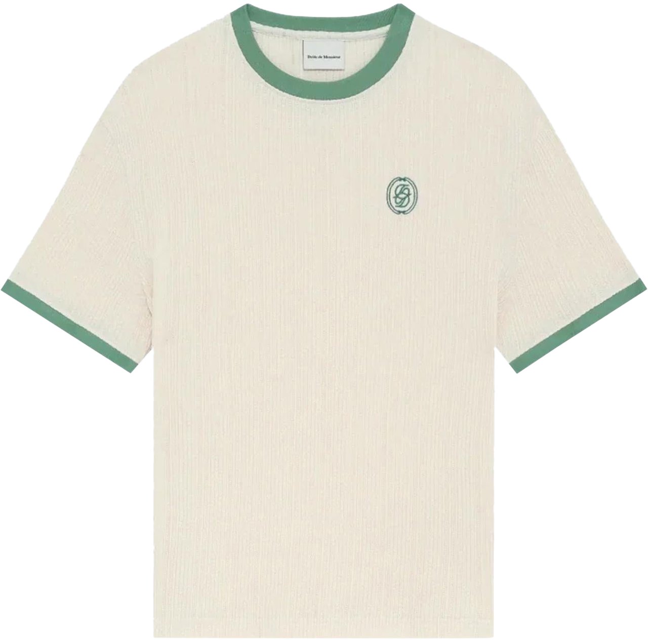 Drôle de Monsieur Heren Débardeur Miroir T-Shirt Wit Beige