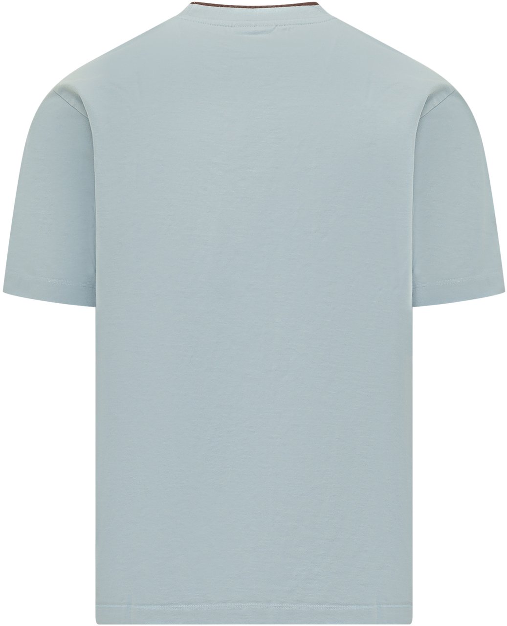 Drôle de Monsieur T-shirt Azzurra con Logo Ricamato Lichtblauw