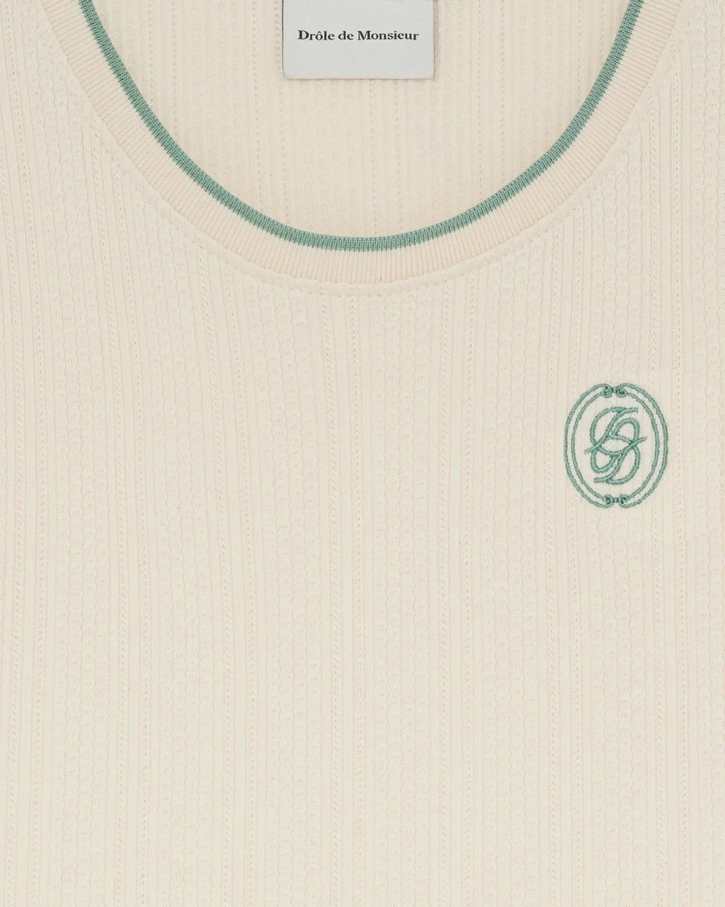 Drôle de Monsieur Heren Débardeur Miroir T-Shirt Wit Wit