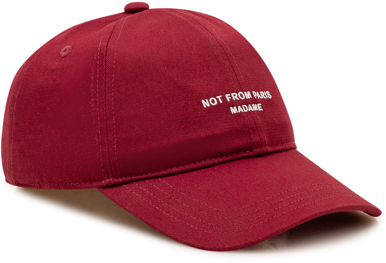 Drôle de Monsieur Cappello con Ricamo Maroon