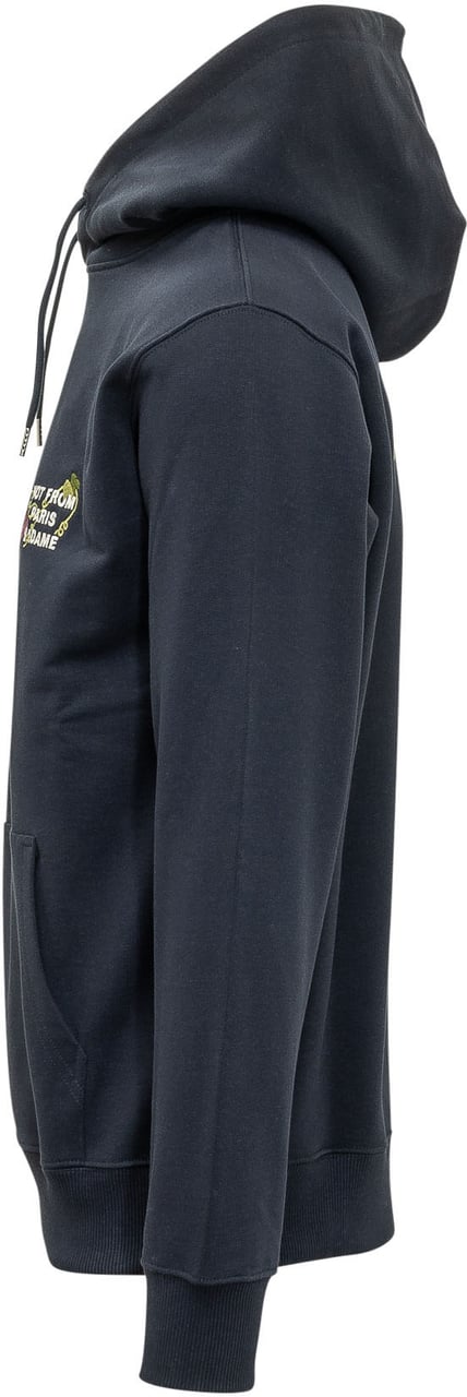 Drôle de Monsieur Not From Paris Madame Felpa con Ricamo Navy